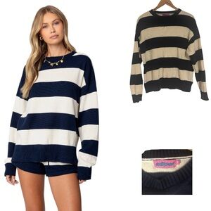 Edikted Riley Oversized Striped Sweater